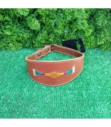 COLLAR GALGO PIEL BORADO ARGENTINO T-L