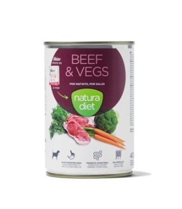 NATURA DIET DOG BEEF & VEGS 400GR