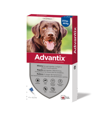 ADVANTIX 4 PIPETAS PERRO MAS 25KG