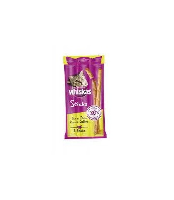 WHISKAS STICKS POLLO 3X18GR