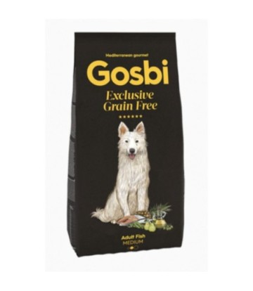 GOSBI EXCLUSIVE GRAIN FREE ADULT FISH MEDIUM 12KG