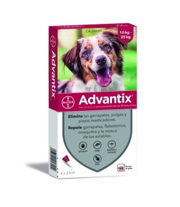 ADVANTIX 4 PIPETAS PERRO 10-25KG