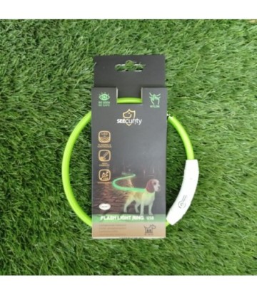 DUVO SEECURITY COLLAR LED NYLON VERDE 45 CM