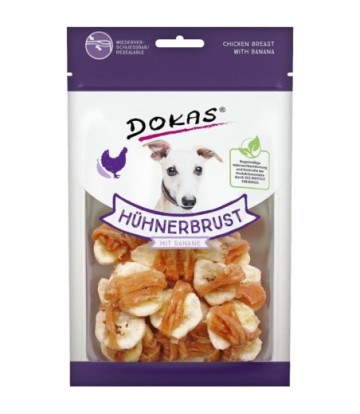 DOKAS PERRO PECHUGA POLLO Y PLATANO 70GR