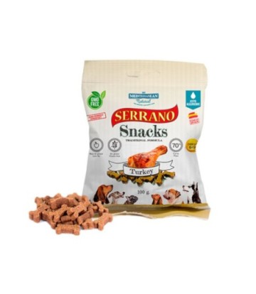 MDT SERRANO SNACK PERROS PAVO 100GR