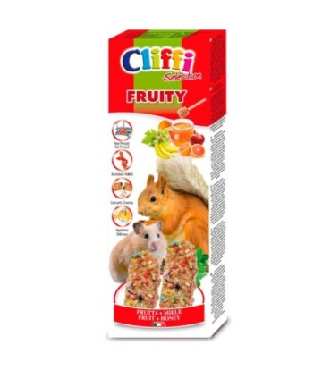 CLIFFI BARRITAS HAMSTER Y ARDILLA FRUITY 2X110GR