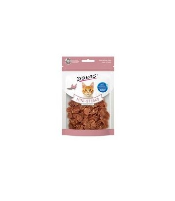 DOKAS GATO MINI STEAKS POLLO Y BACALAO 25GR