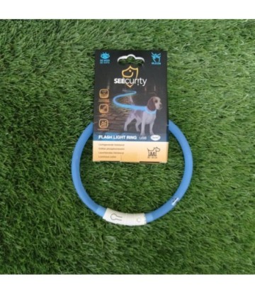 DUVO SEECURITY COLLAR LED SILICONA AZUL 45CM