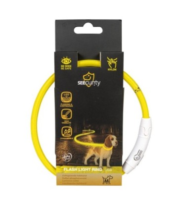 DUVO SEECURITY COLLAR LED NYLON AMARILLO 45CM