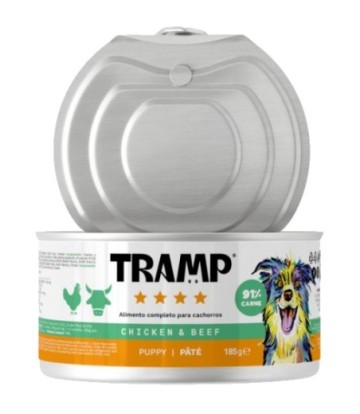 TRAMP DOG PATE PUPPY CHICKEN WITH BEEF 185GR