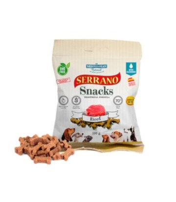 MDT SERRANO SNACK PERROS BUEY 100GR