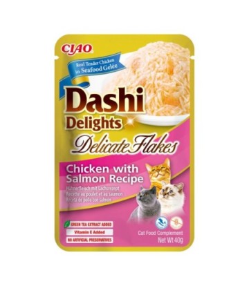 DASHI DELIGHT DELICATE FLAKES POLLO Y SALMON 40GR