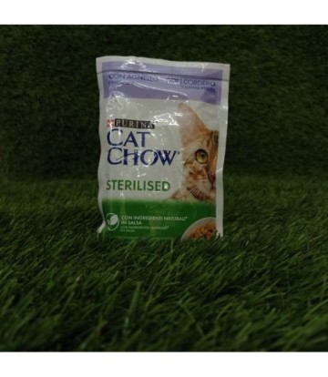 CAT CHOW POUCH ADULT STERILISED CORDERO 85GR