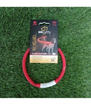 DUVO SEECURITY COLLAR LED SILICONA ROJO 45CM