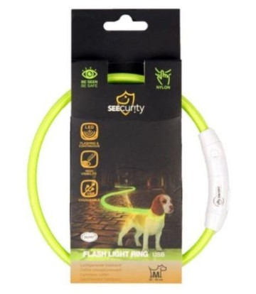 DUVO SEECURITY COLLAR LED NYLON VERDE 65 CM