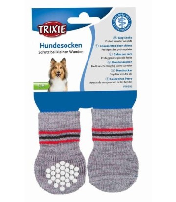 CALCETINES PERRO ANTIDESLIZANTE M-L 2UND GRIS