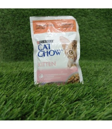 CAT CHOW KITTEN CON PAVO Y CALABACIN 85GR