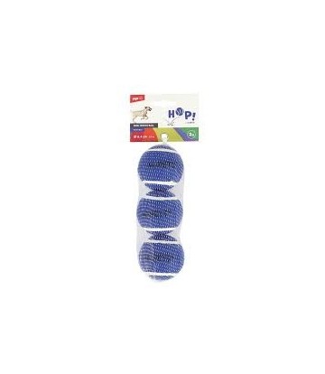 HOP PELOTAS DE TENIS AZUL 6.4CM 3 UND.