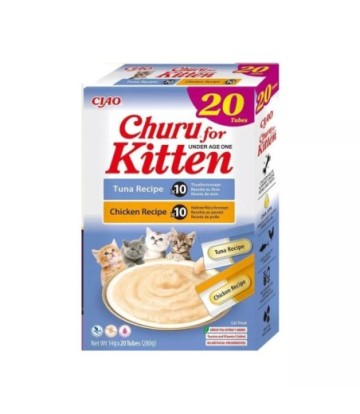 CHURU CAT CAJA KITTEN POLLO Y ATUN 20X14GR
