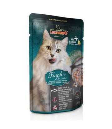 LEONARDO POUCH PESCADO Y GAMBAS 85GR