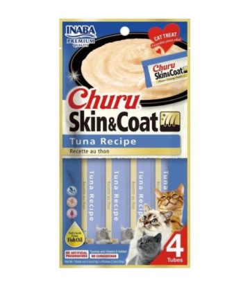 CHURU CAT SKIN & COAT ATUN 4X15GR