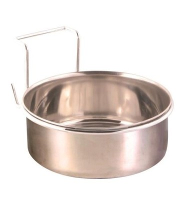 COMEDERO-BEBEDERO ACERO CON GANCHO 900ML