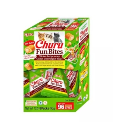 CHURU CAT FUN BITES POLLO CON CALABAZA 8X12GR