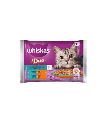 WHISKAS DUO MAR Y MONTAÑA 4X85GR