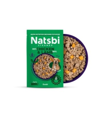 NATSBI STEAMED CHICKEN & CORDERO 500GR