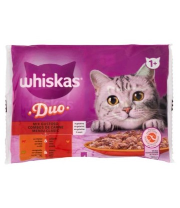 WHISKAS DUO COMBO CARNE 4X85GR