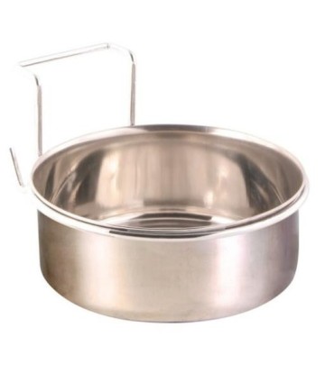 COMEDERO-BEBEDERO ACERO CON GANCHO 300ML