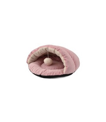 CAMA CUEVA ROSA CON PELOTA 45X43X25CM