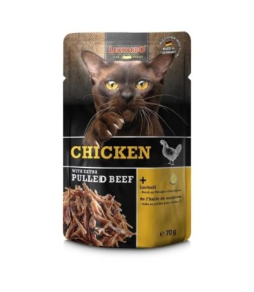 LEONARDO POLLO Y EXTRA PULLED BEEF 70GR