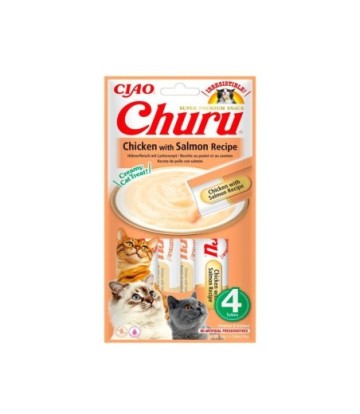 CHURU CAT POLLO CON SALMON 4X14GR