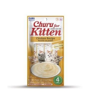 CHURU CAT KITTEN POLLO 4X14GR