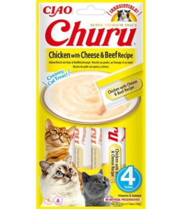 CHURU CAT ATUN CON QUESO 4X12GR