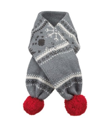 BUFANDA NAVIDAD GRIS 90CM