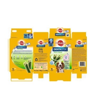 PEDIGREE DENTASTIX FRESH RAZAS MEDIANAS 28UD