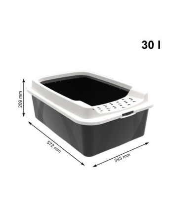 BONNIE ECO CAT LITTER TRAY NEGRO