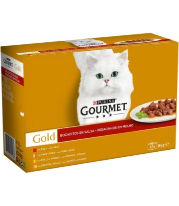 MULTIPACK GOURMET GOLD BOCADOS EN SALSA 12X85GR