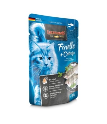 LEONARDO POUCH TRUCHA CON MENTA 85GR